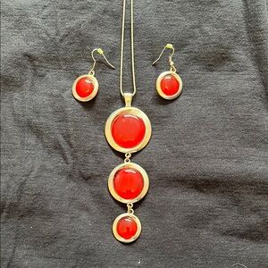 🎉3 for $15- Elegant Red Jewelry Set